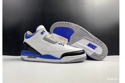 SHOES BLUE RETRO 3 AIR WHITE JORDAN 1108